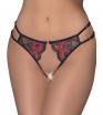 Slip in pizzo bicolore aperto al cavallo.