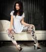 Leggings pitonati rosa/nero.