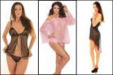 Negligè (PR-330301) + blusa (EM-44009) + babydoll (12442008)