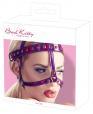 Imbracatura facciale color fucsia metallizzato con strass.