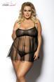 Anemos - Babydoll in tulle con inserto romboidale.