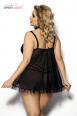 Fripa - Babydoll con volants e apertura anteriore.