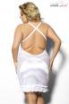 Tanise - Chemise in satin e tulle con rosa.