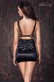 BAILEY - Chemise in satin con coppe in pizzo ed anello frontale.