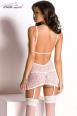 VITTORIA - Chemise in pizzo floreale con coppe in tulle.