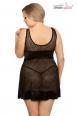 Elysia - Babydoll in pizzo floreale e raso.