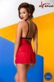 Salome Chemise: babydoll rosso con coppe aperte + tanga.