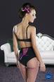 Channel Set: completo intimo a pois con rifiniture fucsia.
