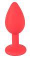Plug in silicone con zircone.
