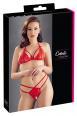 Completino intimo 2 pezzi con coppe apribili. Rosso