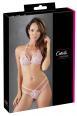 Completino intimo 2 pezzi con coppe apribili. Rosa