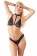 Intimo 2 pezzi in pizzo floreale con collarino.