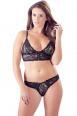 Intimo 2 pezzi nero in pizzo.