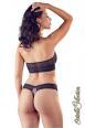 Bralette e tanga aperto con catena.