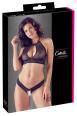 Bralette e tanga aperto con catena.