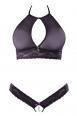 Bralette e tanga aperto con catena.