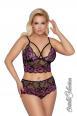 Top e culotte in pizzo bicolore.
