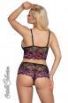 Top e culotte in pizzo bicolore.