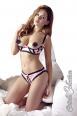 Completo intimo 2 pezzi carioca rosa-nero.