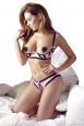 Completo intimo 2 pezzi carioca rosa-nero.
