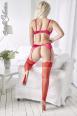 Intimo 3 pezzi carioca rosso con strass.