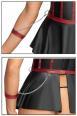 Set intimo 2 pezzi in tessuto nero opaco con polsini.