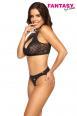 Top e slip elasticizzato con strass.