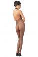 Catsuit nera con colletto.
