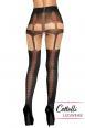 Collant con disegno reggicalze.
