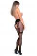 Collant velato aperto con trama a rete.