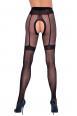 Collant velato aperto con trama a rete.