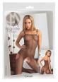 Catsuit a rete nera elasticizzata.