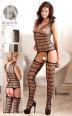 Catsuit stringato effetto reggicalze.
