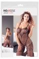 Catsuit a rete con pizzo lavorato.
