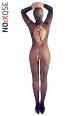 Catsuit a rete con maschera integrata.