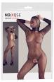 Catsuit a rete con maschera integrata.