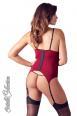 Guepiere rossa con pizzo + perizoma.