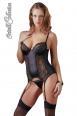 Guepiere in satin con inserti in pizzo.