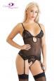 Guepiere in tulle con pizzo.