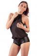 Body in chiffon con chiusura zip al cavallo.