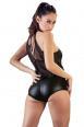 Body in chiffon con chiusura zip al cavallo.