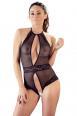 Body aperto in tulle con rifiniture in pizzo.
