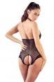 Body aperto in tulle con rifiniture in pizzo.