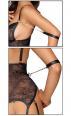 Body in pizzo con polsini e catene.