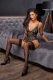 Body in pizzo con polsini e catene.