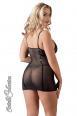 Chemise a rete elasticizzata con strisce lucide.