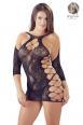 Chemise a rete ricamata con perizoma.