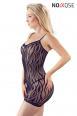 Chemise a rete con strisce animalier.