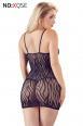 Chemise a rete con strisce animalier.