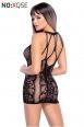 Chemise in rete lavorata con stringhe elastiche.